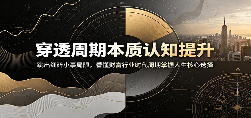 穿透周期本质认知提升：跳出细碎小事局限，看懂财富行业时代周期掌握人生核心选择-抖音新作品监控助手