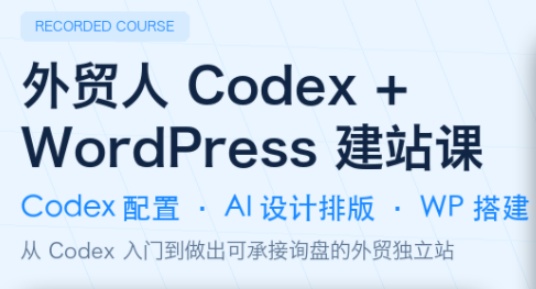 外贸人Codex + WordPress建站课-抖音新作品监控助手