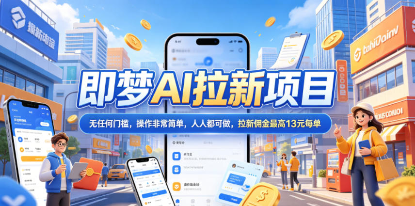 2026年即梦AI拉新项目最新玩法，无任何门槛，操作非常简单，人人都可做，拉新佣金最高13米每单(更新07月25日)-抖音新作品监控助手