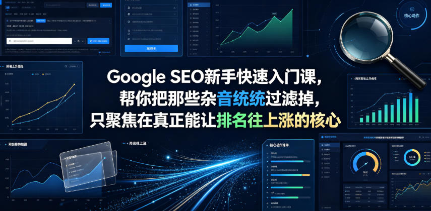 Google SEO新手快速入门课，帮你把那些杂音统统过滤掉，只聚焦在真正能让排名往上涨的核心动作【原创双语字幕】-抖音新作品监控助手