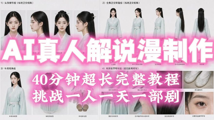 2026年AI真人解说漫剧自动批量化制作教程，40分钟超长完整，自动批量化制作，挑战一人一天一部剧！-抖音新作品监控助手