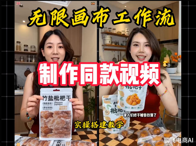 无限画布工作流一键复刻爆款带货视频，实操搭建，操作简单-抖音新作品监控助手