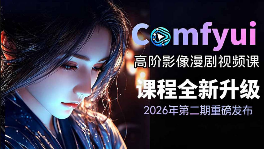 2026新版ComfyUI漫剧动画全流程实战课，0基础入门到进阶全流程动态漫，轻松实现流量变现-抖音新作品监控助手