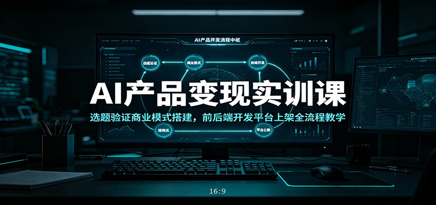 AI产品变现实训课：选题验证商业模式搭建，前后端开发平台上架全流程教学-抖音新作品监控助手