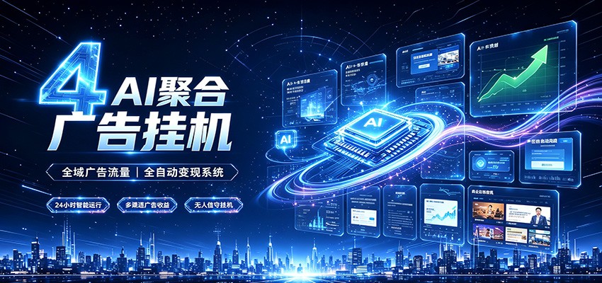 全域广告流量聚合，AI无人挂机稳赚佣金，打造长期稳定被动收入副业-抖音新作品监控助手