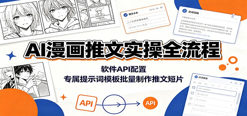 AI漫画推文实操全流程：软件API配置，专属提示词模板批量制作推文短片-抖音新作品监控助手