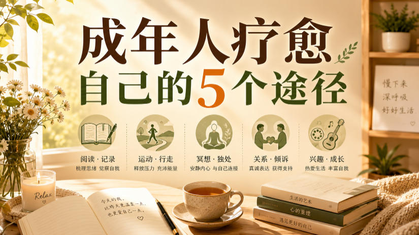 付费文章：成年人疗愈自己的5个途径-抖音新作品监控助手