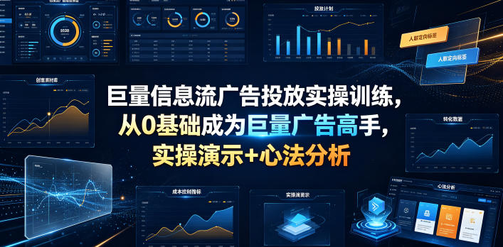 巨量信息流广告投放实操训练,从0基础成为巨量广告高手,实操演示+心法分析-抖音新作品监控助手