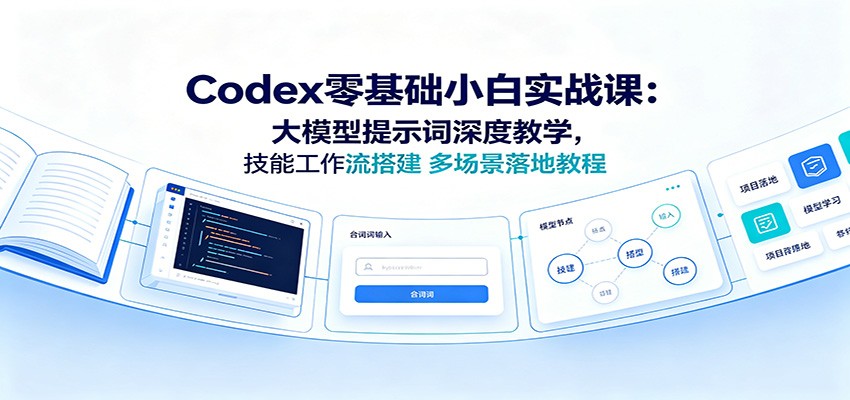 Codex零基础小白实战课：大模型提示词深度教学，技能工作流搭建多场景落地教程-抖音新作品监控助手