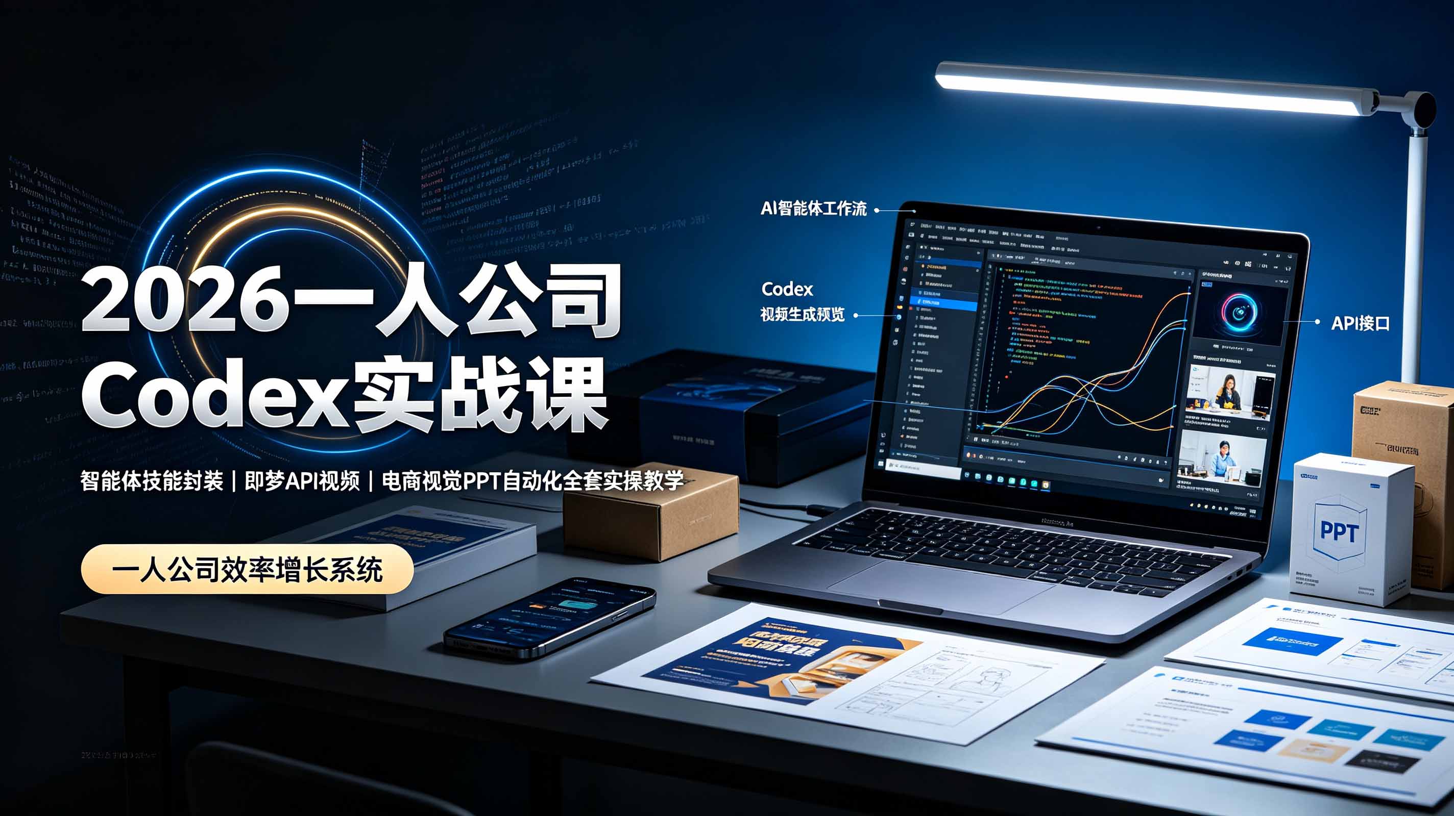2026一人公司Codex实战课◆智能体技能封装｜即梦API视频｜电商视觉PPT自动化全套实操教学-抖音新作品监控助手