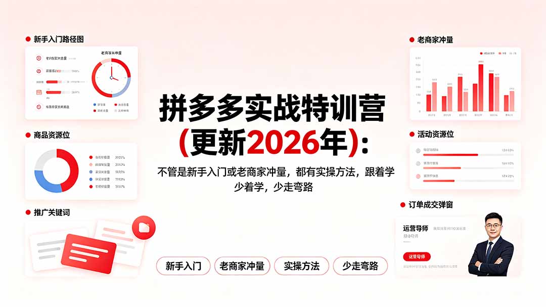 拼多多实战特训营(更新2026年-抖音新作品监控助手
