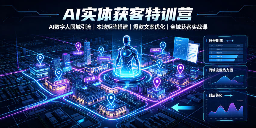 AI实体获客特训营｜AI数字人同城引流、本地矩阵搭建、爆款文案优化全域获客实战课-抖音新作品监控助手