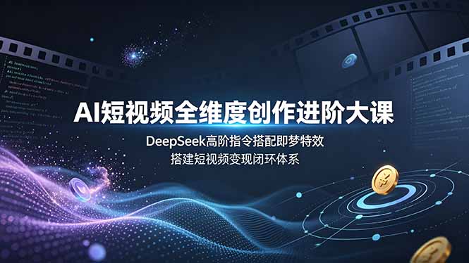 AI短视频全维度创作进阶大课，DeepSeek高阶指令搭配即梦特效，搭建短视频变现闭环体系-抖音新作品监控助手