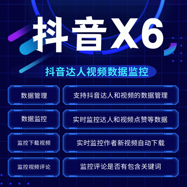 抖音X6-监控新作品/点赞量/新评论-抖音新作品监控助手