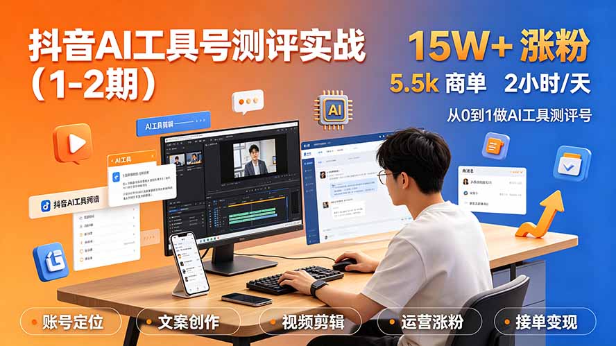 抖音AI工具号测评实战(1-2期-抖音新作品监控助手