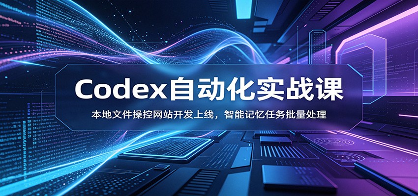 Codex自动化实战课：本地文件操控网站开发上线，智能记忆任务批量处理-抖音新作品监控助手