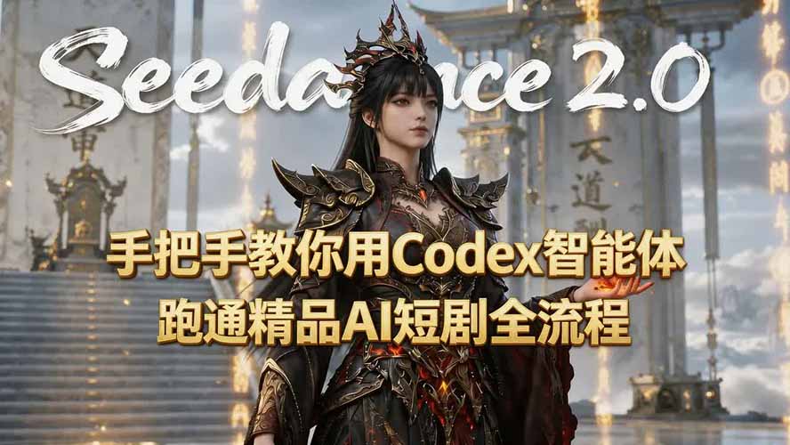 手把手教你用Seedance2.0+Codex智能体跑通精品AI短剧全流程(附3种skill技能-抖音新作品监控助手