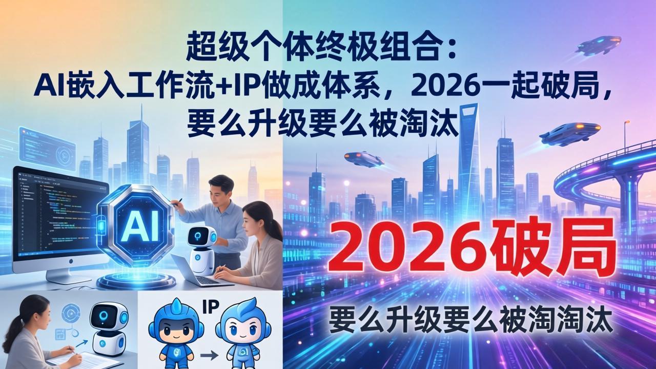 超级个体终极组合：AI嵌入工作流+IP做成体系，2026一起破局，要么升级要么被淘汰抖音新作品监控助手-淘宝采集监控新作品下载-快手监控新作品助手-小红书监控新笔记助手-西瓜监控新作品助手-抖音头条监控图文助手-TikTok YouTube监控助手抖音X6-监控新视频-新评论/点赞量- 抖音P12 - 监控抖音发百家平台- 抖音P11 - 监控抖音发B站平台-E创 - 多功能的创业助手-快手S9-快手搬快手发布挂车-快手S8-监控快手发快手-K8工具箱京东带货-抖音P6-抖音X8快手自动搬运带货-短剧漫剧二创素材下载工具-视频带货软件工具抖音监控新作品软件