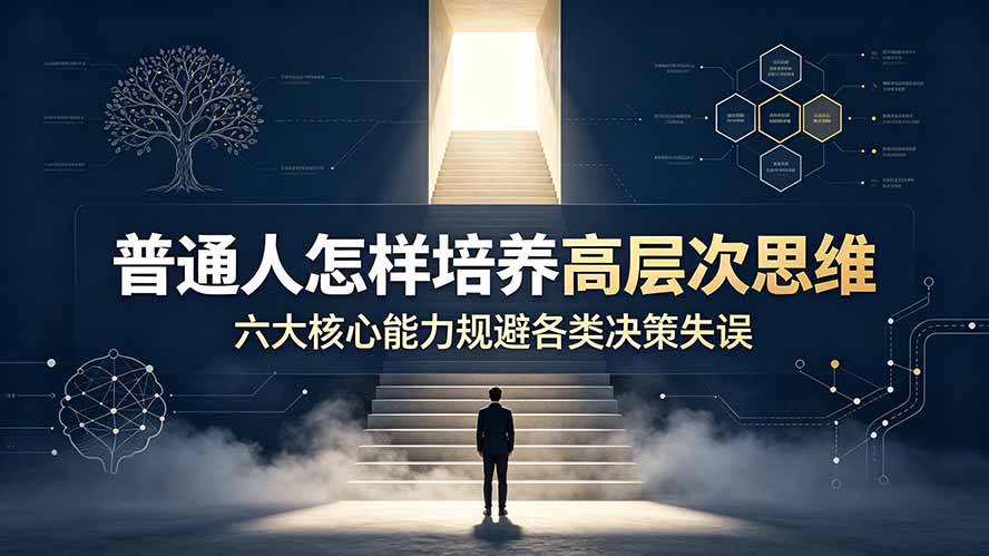 付费文章：普通人怎样培养高层次思维，六大核心能力规避各类决策失误-抖音新作品监控助手