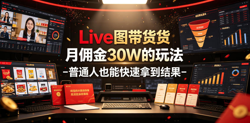 Live图带货月佣金30W的玩法-普通人也能快速拿到结果-抖音新作品监控助手