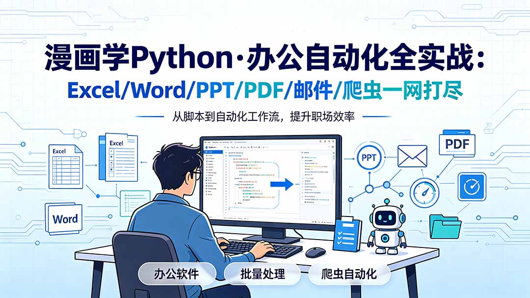 漫画学Python·办公自动化全实战：Excel/Word/PPT/PDF/邮件/爬虫一网打尽-抖音新作品监控助手