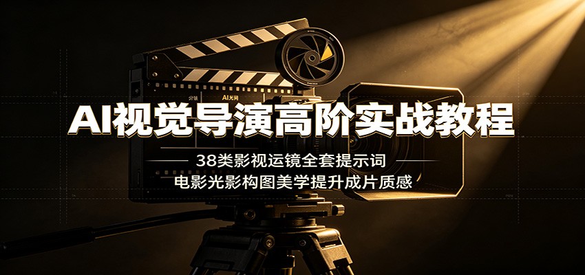 AI视觉导演高阶实战教程：38类影视运镜全套提示词，电影光影构图美学提升成片质感-抖音新作品监控助手