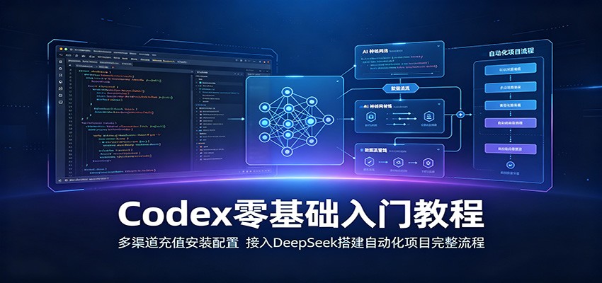 Codex零基础入门教程：多渠道充值安装配置，接入DeepSeek搭建自动化项目完整流程-抖音新作品监控助手