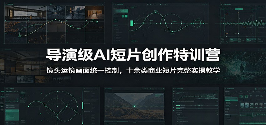 导演级AI短片创作特训营：镜头运镜画面统一控制，十余类商业短片完整实操教学(更新)-抖音新作品监控助手