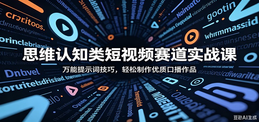 思维认知类短视频赛道实战课:万能提示词技巧,轻松制作优质口播作品-抖音新作品监控助手