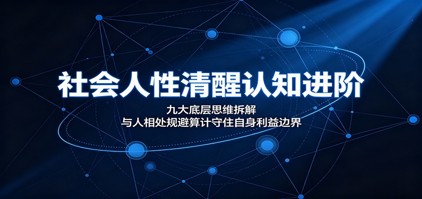 社会人性清醒认知进阶：九大底层思维拆解，与人相处规避算计守住自身利益边界-抖音新作品监控助手
