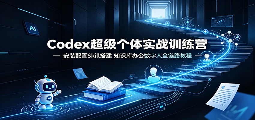 Codex超级个体实战训练营:安装配置Skill搭建,知识库办公数字人全链路教程-抖音新作品监控助手