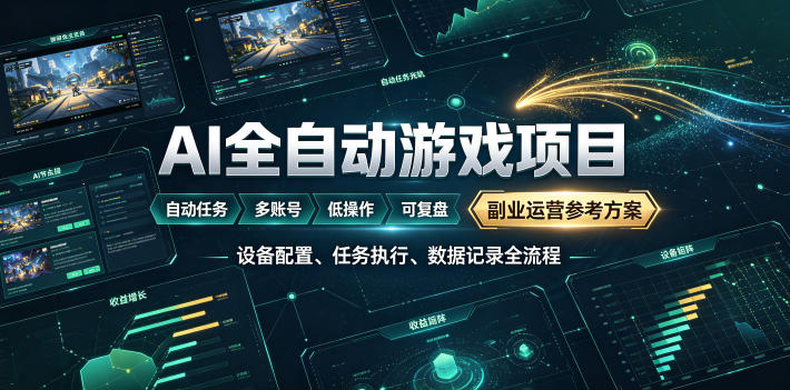 AI全自动游戏躺賺副业：日入几百，稳定运行三年的项目！【揭秘】-抖音新作品监控助手
