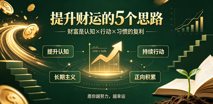 付费文章：提升财运的5个思路——财富是认知x行动x习惯的复利，愿你越努力，越幸运-抖音新作品监控助手