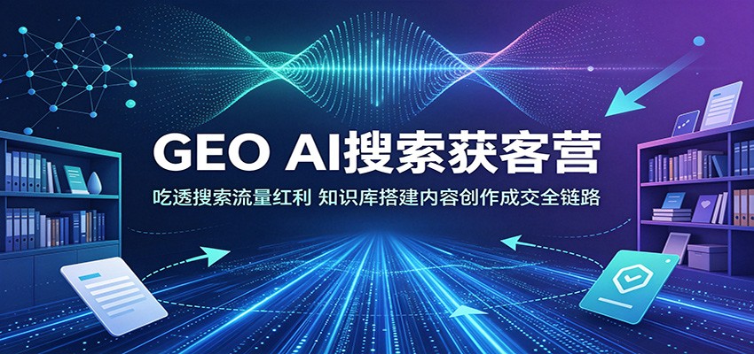 GEO AI搜索获客营：吃透搜索流量红利，知识库搭建内容创作成交全链路-抖音新作品监控助手